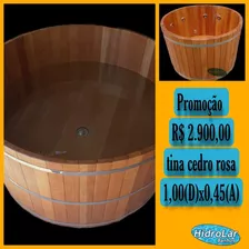 Ofurô De Madeira 1,00 Redondo Cedro Rosa Promoção