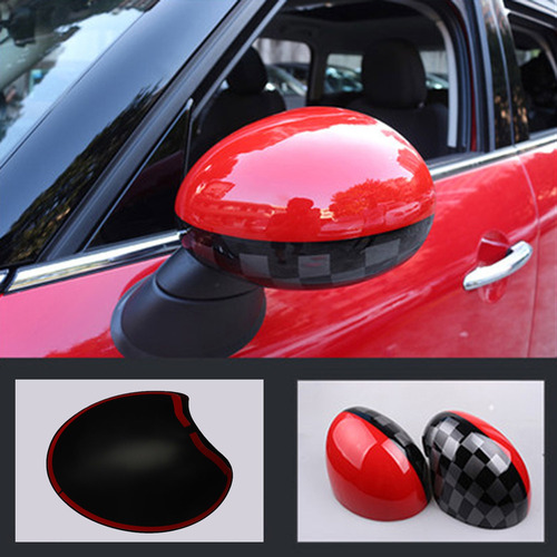 2 Fundas De Espejo Rojas A Cuadros Para Mini Cooper R55 R56 Foto 5