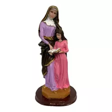 Escultura Imagem De Nossa Senhora De Santana Resina 29cm