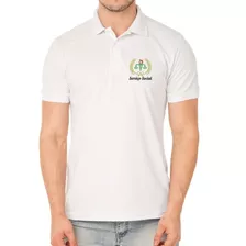 Camisa Polo Personalizada Serviço Social Bordado Mod3