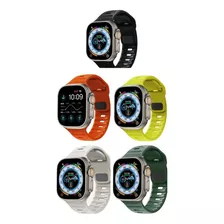 5x Pulseiras Sport P/ Apple Watch 42mm 44mm 45mm 49mm 