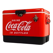 Coca Cola Enfriador De Bebidas De Acero Inoxidable De 54 Li.