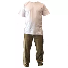 Kit ( Calça- Bermuda- Camiseta ) Caqui - Cdp Presidiario 