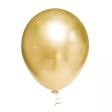 25 Unid - Bexiga Balões Metalizado Platino Nº 5 Ouro