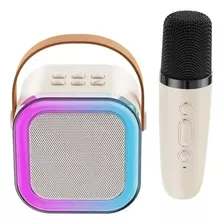 Parlante Mini Bluetooth Karaoke Con Luz Led Mic Inalambrico