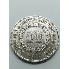 Moeda De Prata 1000 Reis 1865