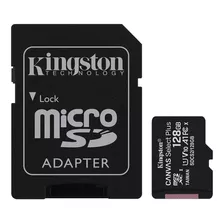 Memoria Kingston Micro Sd 128gb 100 Mb/seg Canvas Sdcs2negro