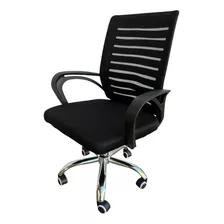 Silla De Escritorio Color Negro Ergonómica Altura Ajustable