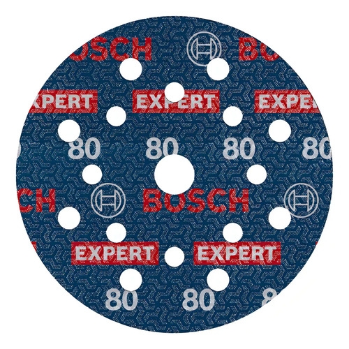Lija Orbital Velcro Bosch 125mm Expert Multi Mater G80 X 6u Cantidad De Granos 80