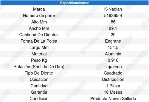 Bomba Agua 406 Coupe L4 2.0l 99 A 04 K-nadian 8612440 Foto 3