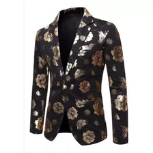 Blazer De Lujo Con Estempado Dorado Para Hombre, Chaqueta Ajustada De Tela Para Escenario, Fiesta Social, Vestido De Boda, Traje Novedad De 2022