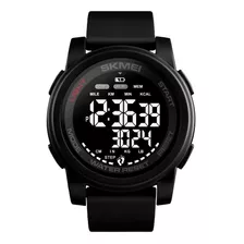 Relógio Masculino Skmei 1469 Com Alarme Digital, Cronômetro, Pedômetro, Cor De Malha, Preto/preto
