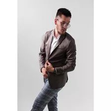 Blazer Raffer Verde Militar Slim Com Elastano