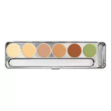 Paleta De Corretivo Kryolan Dermacolor 6 Cores Modelo Bp 1 Tom 6 Cores