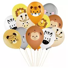 Set De 12 Globos Latex Diferentes Diseños Infantiles