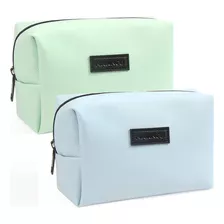 Bolsa De Maquillaje, Azul + Verde, Pequena Bolsa De Maquilla