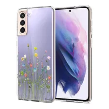 Funda Para Samsung Galaxy S21 -transparente Con Flores
