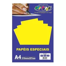 Papel Especial Color Plus 180g A4 20 Folhas Para Artesanato Cor Amarelo