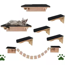 Playground Para Gato 7 Pcs Ponte Prateleira Degrau 