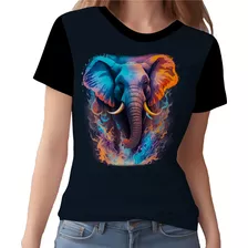 Camisa Camiseta Estampada Elefante Fogo Ilustração Moda 1