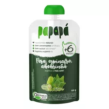 Papinha Orgânica Pera, Espinafre, Abobrinha Papapá Squeeze 100g