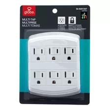 Multitoma De Pared Con Polo Tierra Con 6 Salidas Electricas