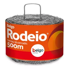 Arame Farpado Rodeio Belgo 500 Mts Zincado 1,60mm Para Cerca