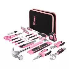 Deko Pink Tool Set 110 Piece Household Tool Kit,ladies Port.