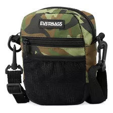 Shoulder Bag Camuflada Everbags Bolsa Tira Colo Necessaire 2 Cor Cinza Desenho Do Tecido Camuflado