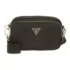 Bolsa Guess Eco Gemma Crossbody Camera En Color Negro