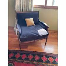 Sitial Sillón Terciopelo Y Madera