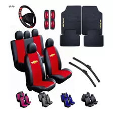 Kit Capa Couro Banco Chevrolet Corsa Classic Tapete Palhetas