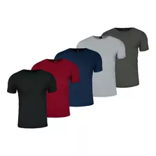 Camiseta Masculina Kit Com 5 Original, Algodão
