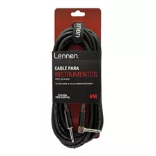 Cable Lennon Instrumento 6 Metros Plug Escuadra Ln-c636l