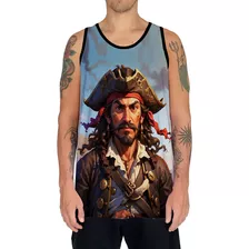 Camiseta Regata Tshirt Estampa Pirata Alto Mar Navios Hd 1