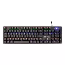 Teclado Gamer Knup Kp-2046 Qwerty Português Brasil Cor Preto Com Luz Rainbow