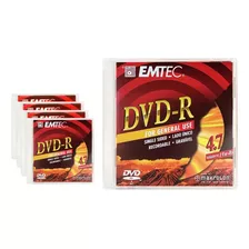 Lote Kit 30 Dvd Virgem Emtec Dvd-r Box Caixinha Plástica