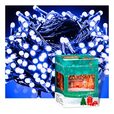 Luces Navideñas Serie Navideña Decorativa 500led 25m Foco V8 Color De Las Luces Azul