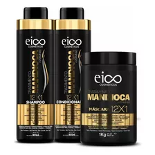 Kit Eico Mandioca Sh + Cond 800ml + Máscara 1 Kg