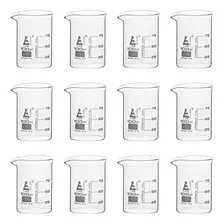 12 Pack Beakers 100ml Borosilicate Glass Low Form 25ml ...