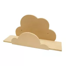 Estante Nube 30x10x18 Niños Decoración Dormitorio Mdf