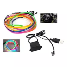 Wire Hilo 3 M Gratis Luz Neon Cable Ceja Led Usb Aut Mot 6mm