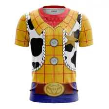 Camiseta Fantasia Xerife Woody Toy Story 3d Camisa