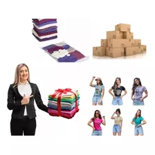 Lote 50 Peças De Roupa Usad Pra Brecho+brinde Caixa Fechada 