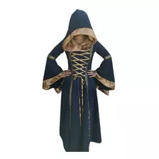 Traje Medieval Luxuoso Vestido Com Cetim