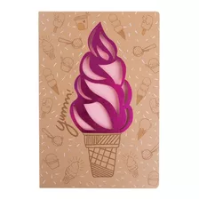 Cuaderno Talbot Kraft 40 Hojas Rayadas 17x25 Cm Ice Cream