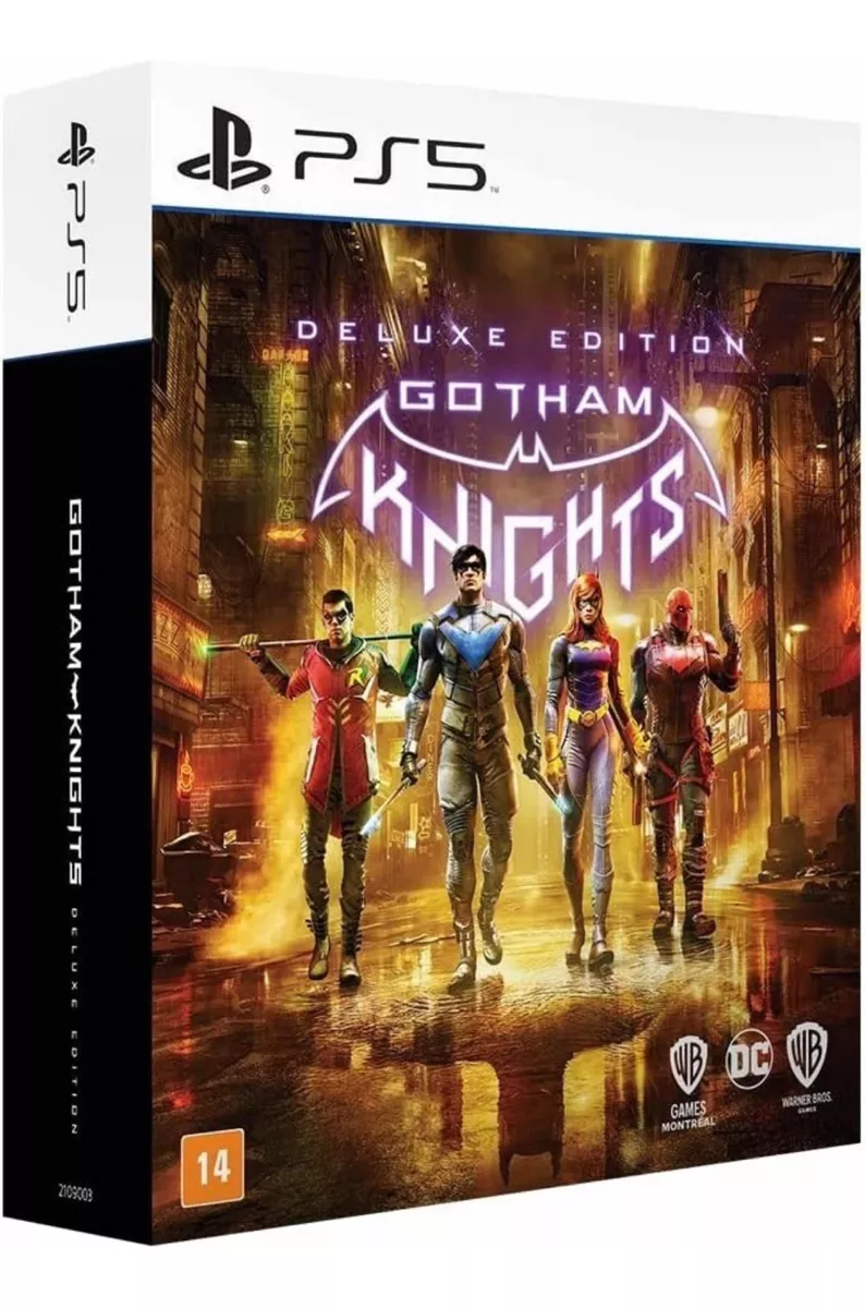 Jogo Gotham Knights Deluxe- Ps5 Batman Mídia Física Lacrado