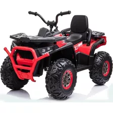 Cuatrimoto Moto Electrica Niño Niña 4x4 Llanta Goma Usb 12v Color Rojo