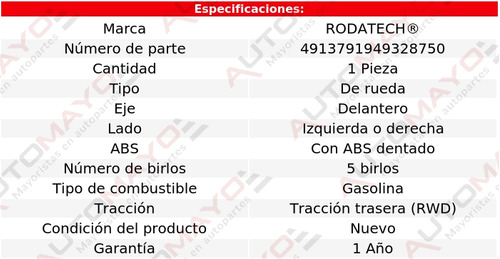 1-maza Rueda Del Izq/der C/abs Mustang 3.8l V6 Rwd 94-04 Foto 5
