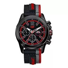 Cat Twist Up Cronógrafo Reloj Para Hombre Negro Rojo Gris Yu